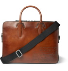 Berluti - Profile Mini Scritto Leather Briefcase - Men - Tan