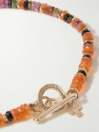 Peyote Bird - Majour Gold-Plated Tourmaline and Carnelian Beaded Bracelet