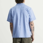 Universal Works Men's Linen Cotton Camp Shirt in Pale Blue