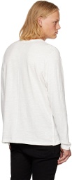 rag & bone White Classic Flame Long Sleeve T-Shirt