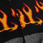 PLACES+FACES Men's Flame Sock in Black
