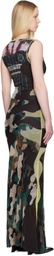 Ottolinger Multicolor Camo Mesh Maxi Dress