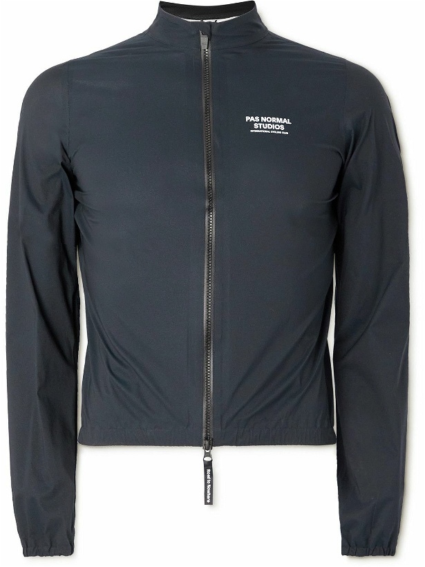 Photo: Pas Normal Studios - Mechanism Logo-Print ENTRANT-Nylon Cycling Jacket - Black