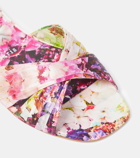 Christian Louboutin Nicol Is Back floral satin slides