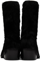 Dries Van Noten Black Square Toe Boots