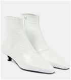 Toteme The Croco Slim leather ankle boots