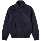 Baracuta Men's G9 Melton Wooll Harrington Jacket in Navy Blue