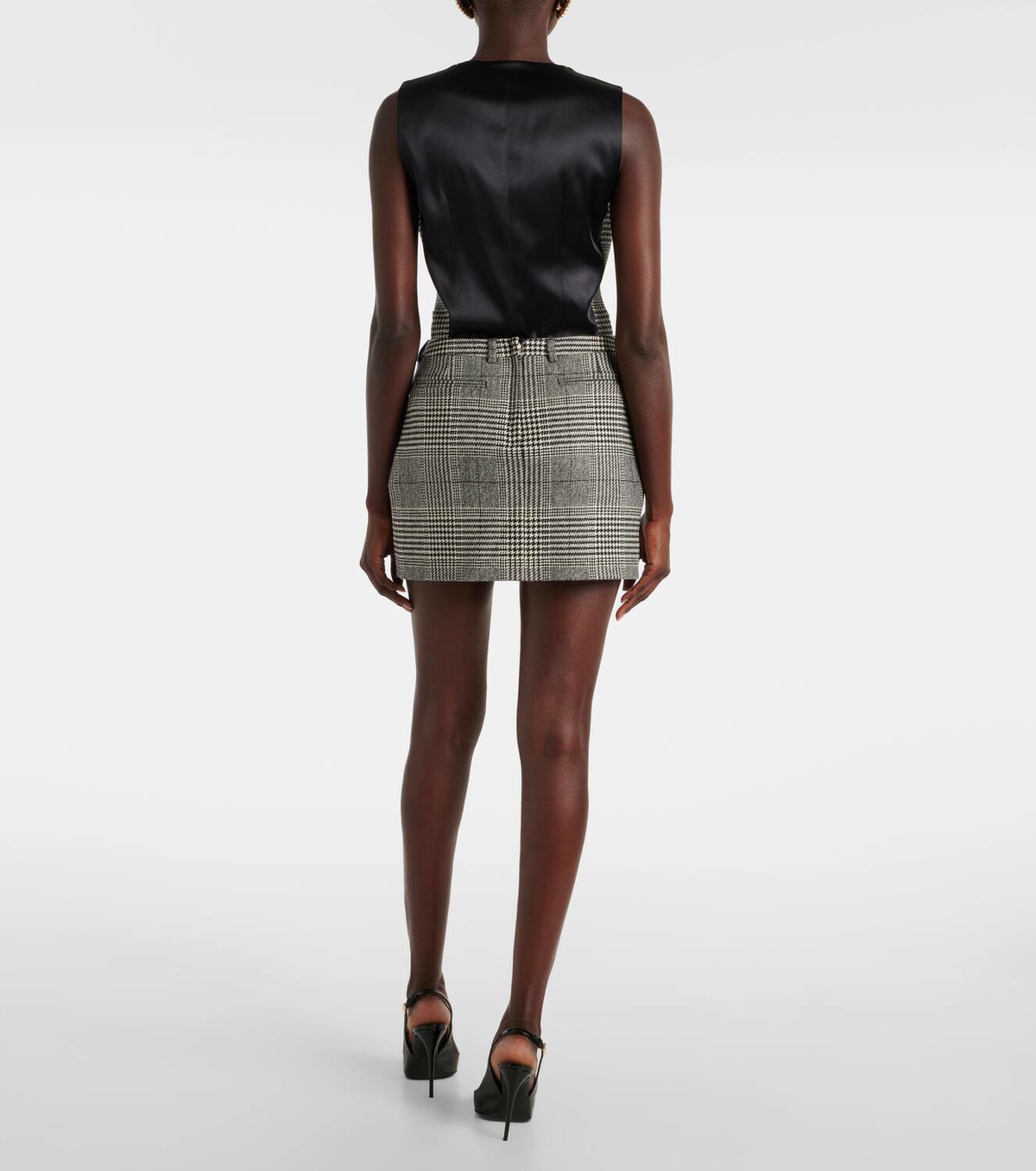 Prince of Wales print Miniskirt