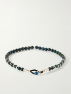 Mikia - Circle 4 Sterling Silver Multi-Stone Beaded Bracelet - Blue