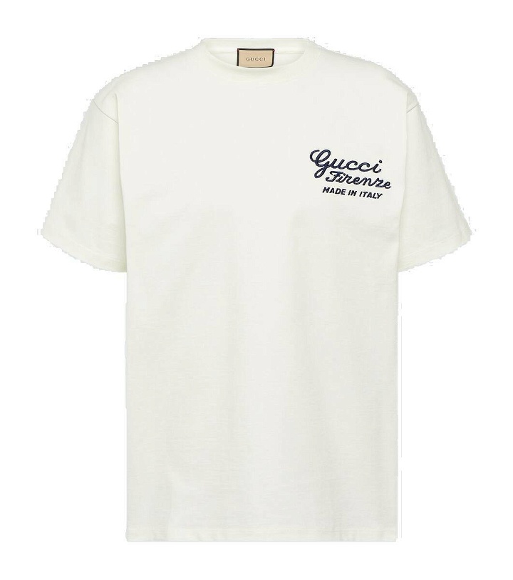 Photo: Gucci Embroidered cotton jersey T-shirt