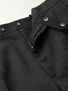 The Row - Baird Straight-Leg Pleated Pinstriped Virgin Wool Trousers - Black