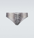 Tom Ford Snake-print swim briefs