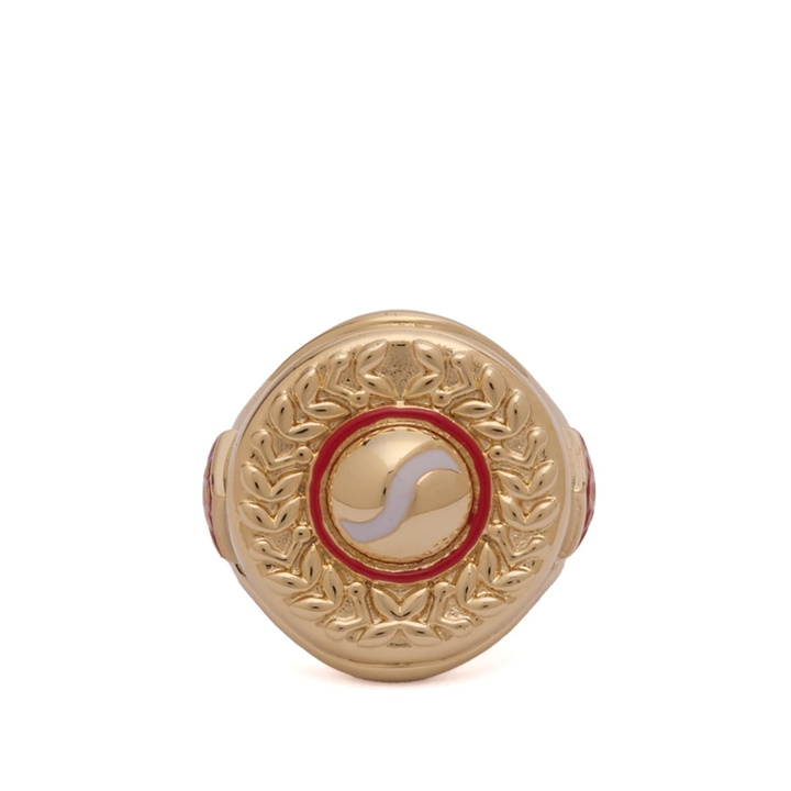 Photo: Casablanca Men's Sports Medallion Ring in Brass