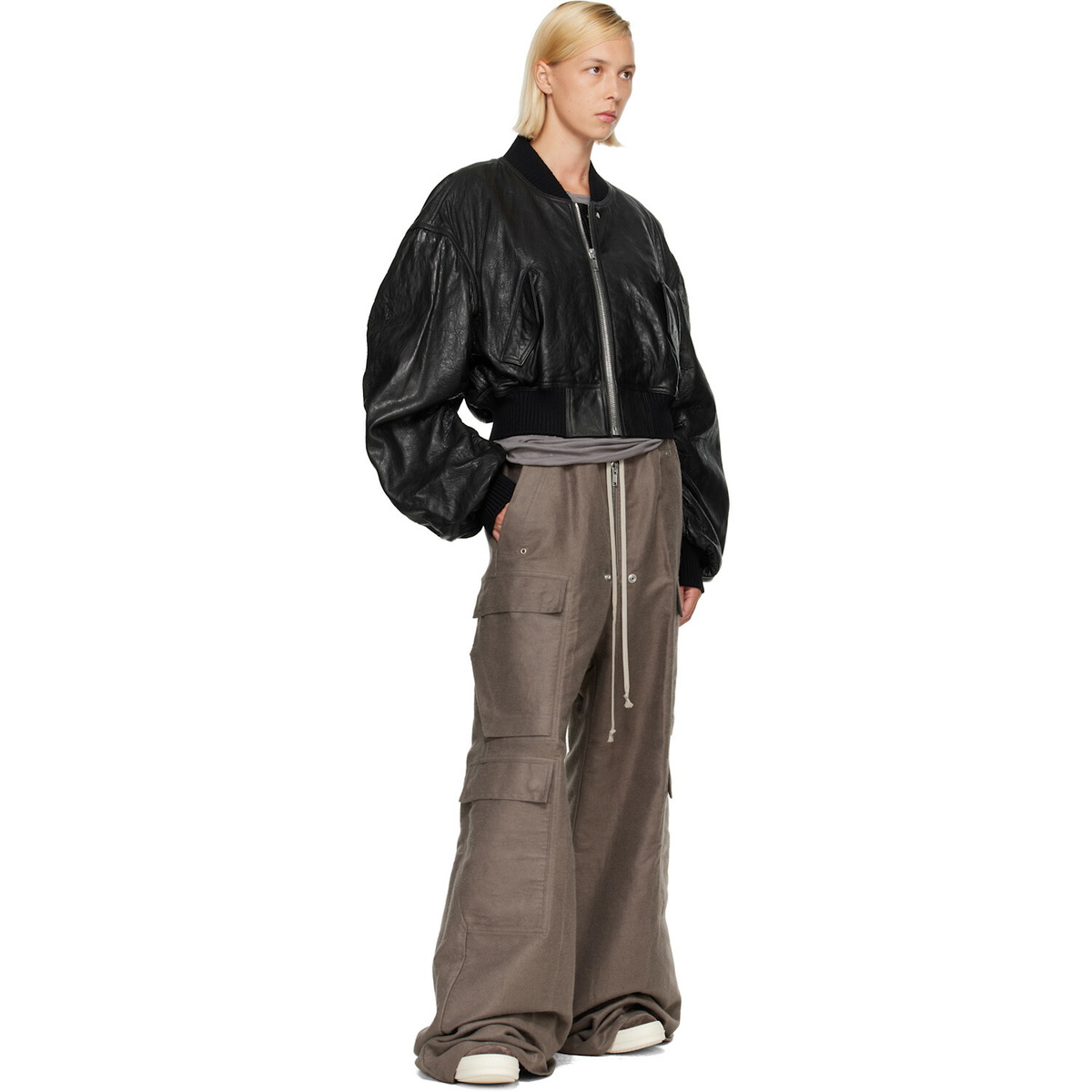 Rick Owens Brown Tower Jumbolace Geobasket Sneakers