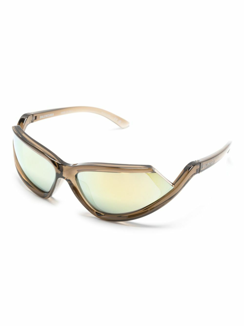 Balenciaga Eyewear Brown Side Xpander Cat-Eye Sunglasses