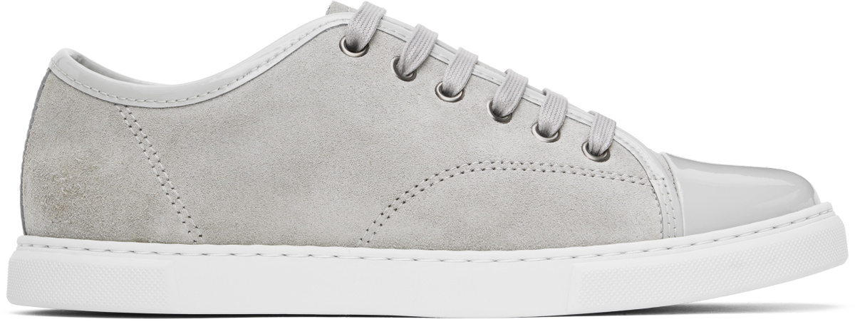 Lanvin Gray DBB1 Suede & Patent Leather Sneakers Lanvin display picture 2