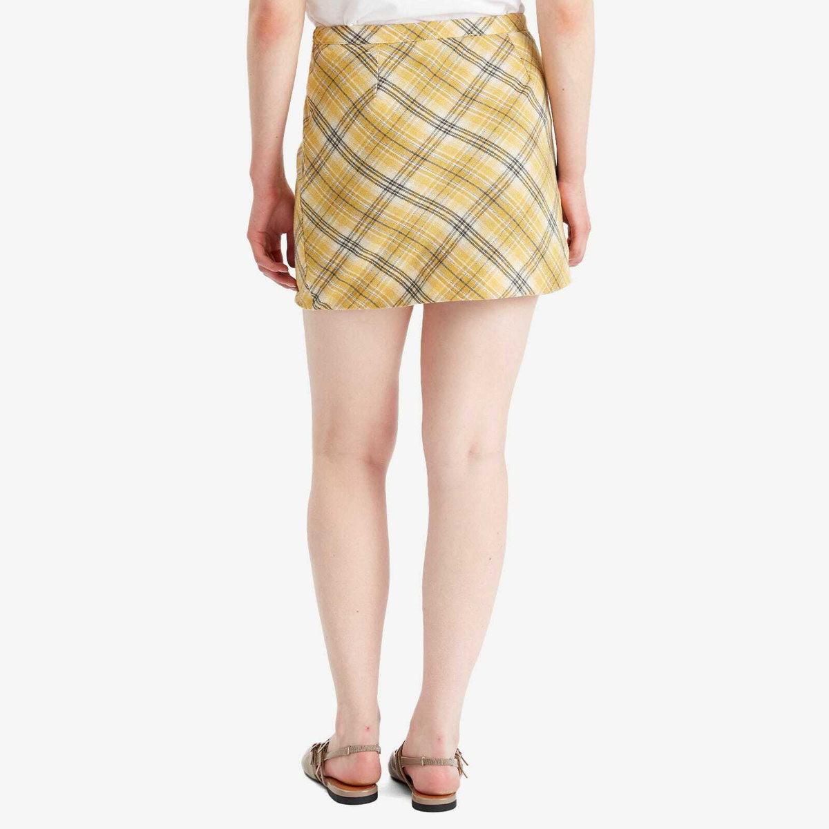 House Of Sunny Women's Bias Cut Check Skirt in Multi