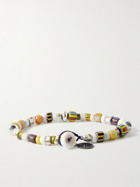 MIKIA - Multi-Stone and Sterling Silver Beaded Bracelet - Yellow