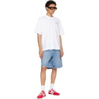 Off-White Blue Half Arrow Denim Shorts