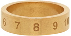 Maison Margiela Gold Polished Numbers Ring
