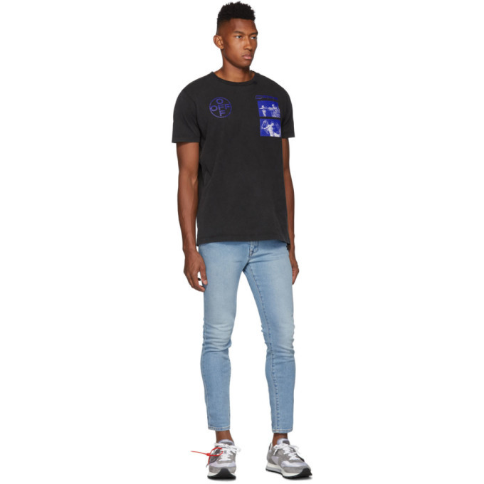Off-White Blue Diag Skinny Jeans Off-White