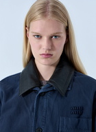 Miu Miu Single-Breasted Garment-Dyed Gabardine Jacket