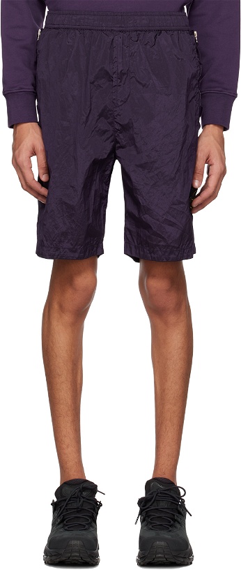 Photo: Stone Island Purple Concealed Drawstring Shorts