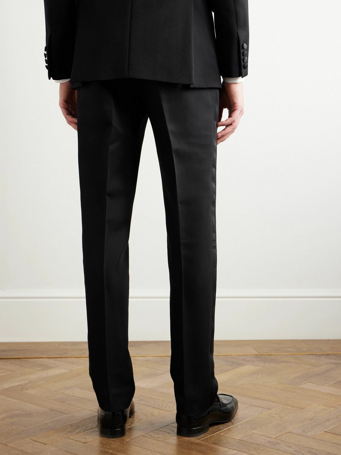 Pants Black Wool, Mohair and Silk Twill