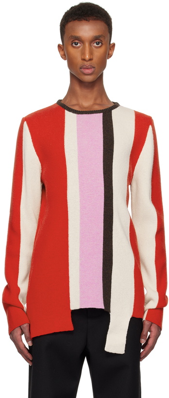 Photo: Edward Cuming Multicolor Intarsia Vertical Stripe Sweater