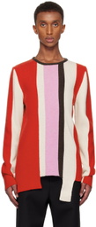 Edward Cuming Multicolor Intarsia Vertical Stripe Sweater