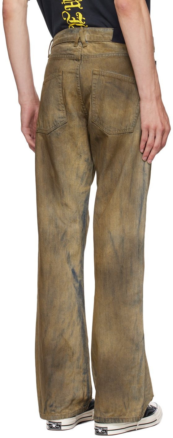 Alchemist Brown & Blue Faded Jeans