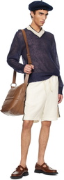 COMMAS White Hand Crochet Trim Shorts
