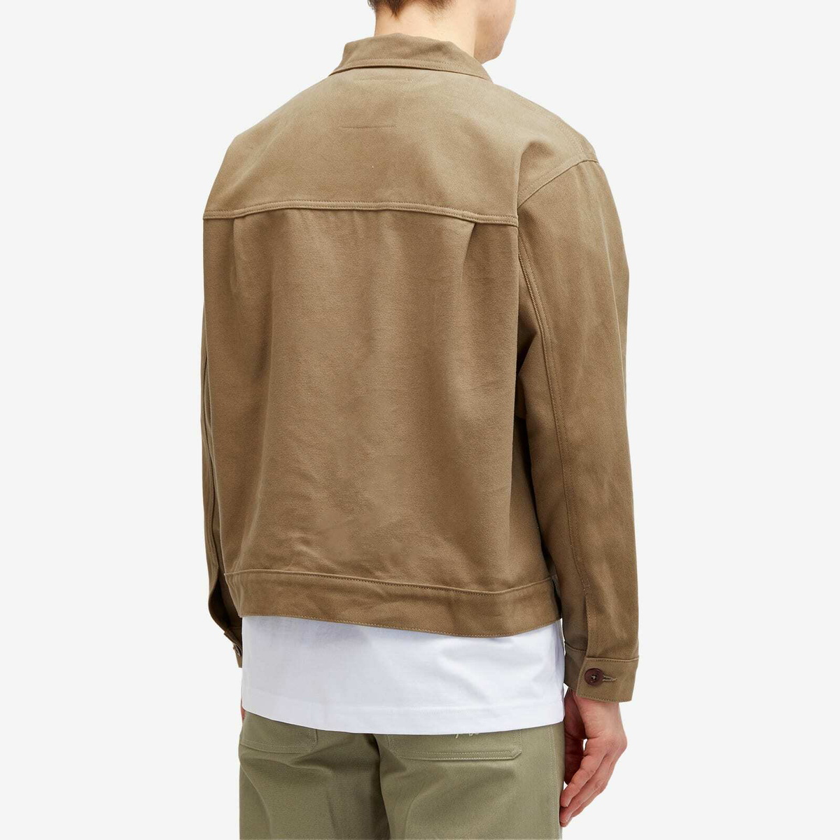 Café Mountain Men's Reverse Panel Workers Jacket in Washed Limestone