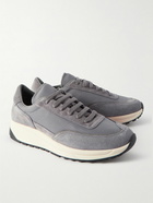 Common Projects - Track 80 Suede and Ripstop Sneakers - Gray