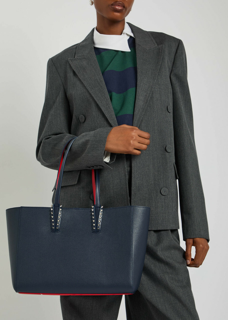 Christian Louboutin Cabata Small Leather Tote - Navy - One Size