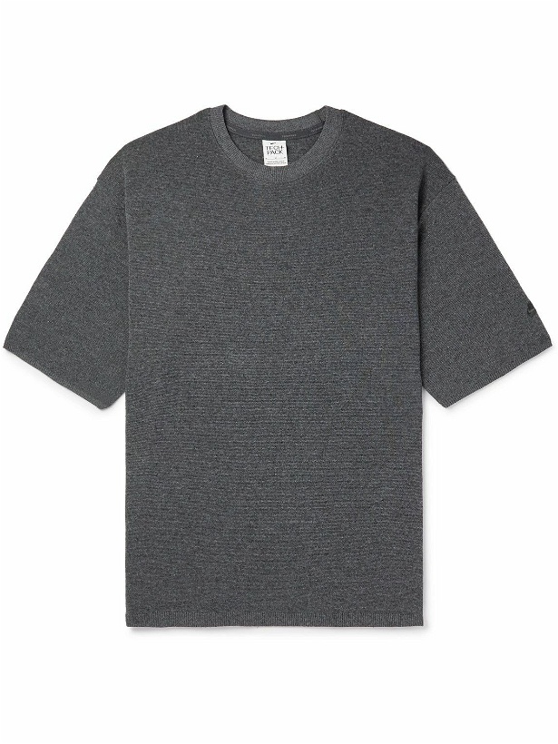 Photo: Nike - Logo-Embroidered Stretch Cotton-Blend T-Shirt - Gray