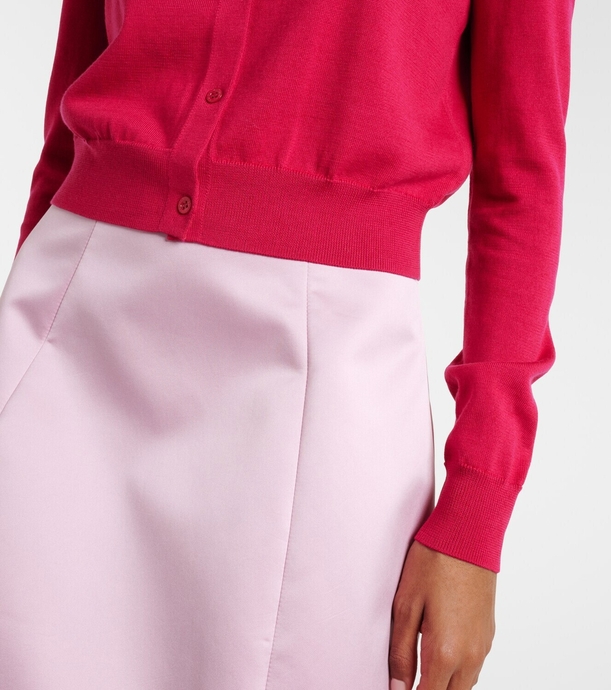Carolina Herrera Cropped silk and cotton cardigan