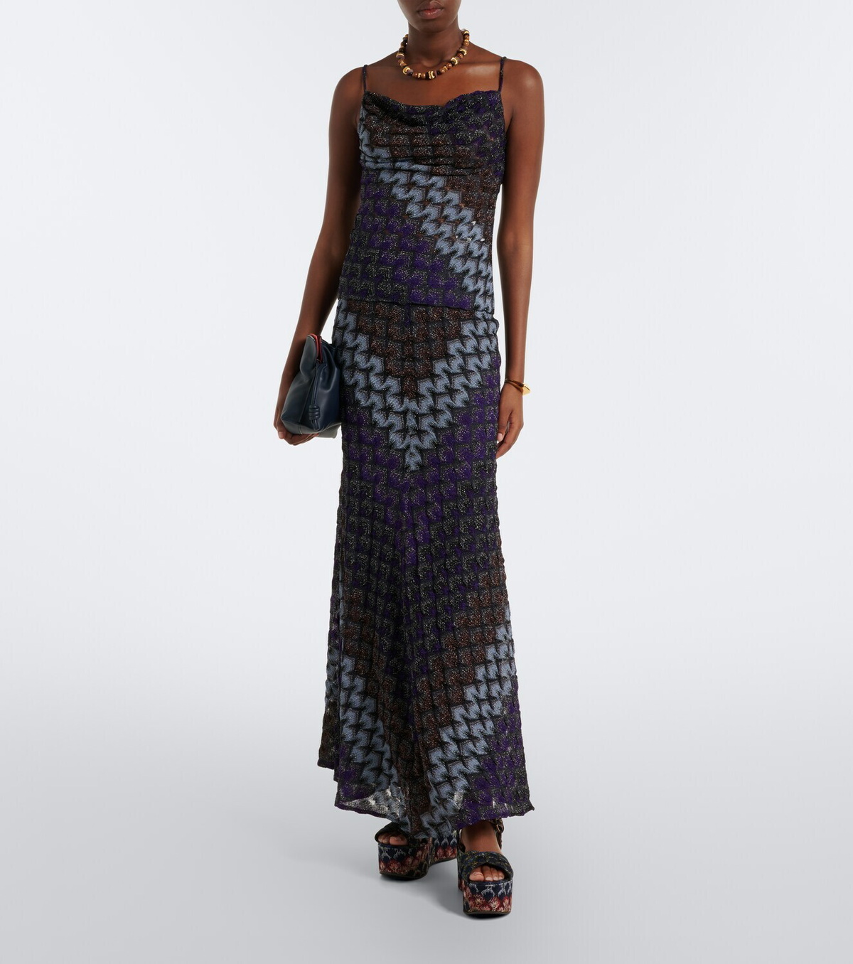 Missoni Julia lamé platform sandals