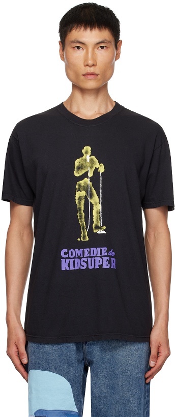 Photo: KidSuper Black 'Comedie De KidSuper' Comic T-Shirt