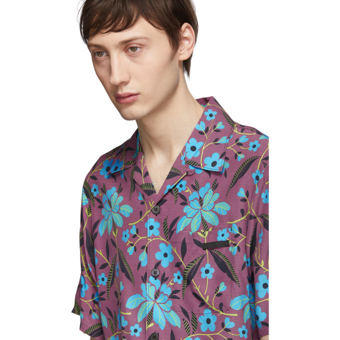 Prada Multicolor Cherry Floral Shirt Prada