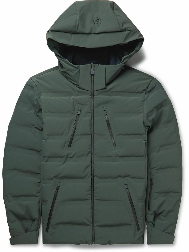 Photo: Aztech Mountain - Nuke Suit Quilted Hooded Down Ski Jacket - Green