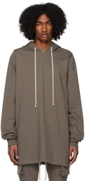 Rick Owens Gray Drawstring Hoodie