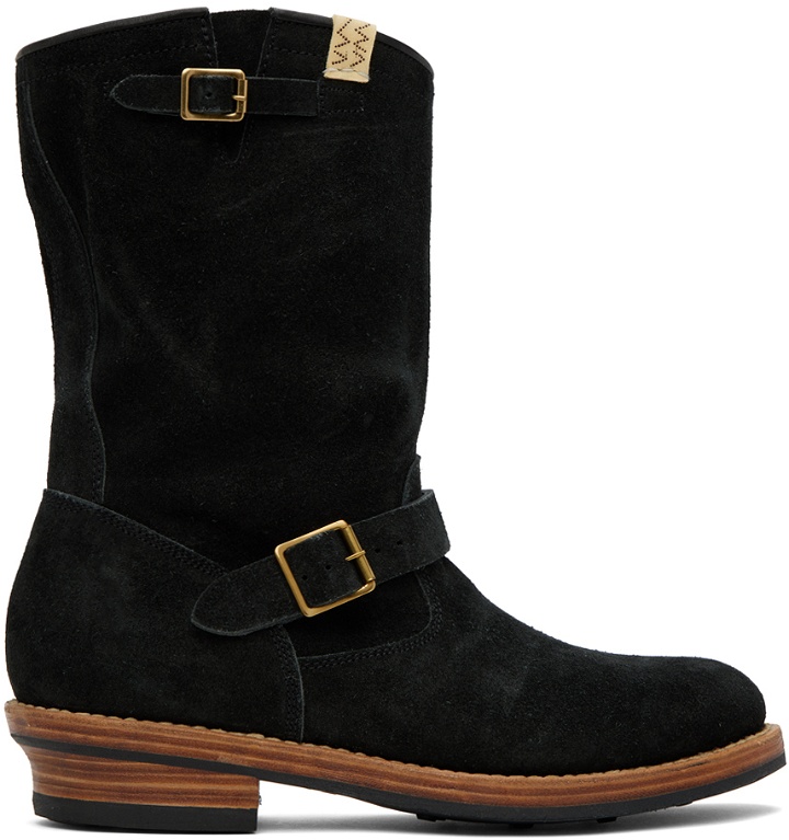 Photo: visvim Black 'T.W.O BOOTS-Folk' Chelsea Boots