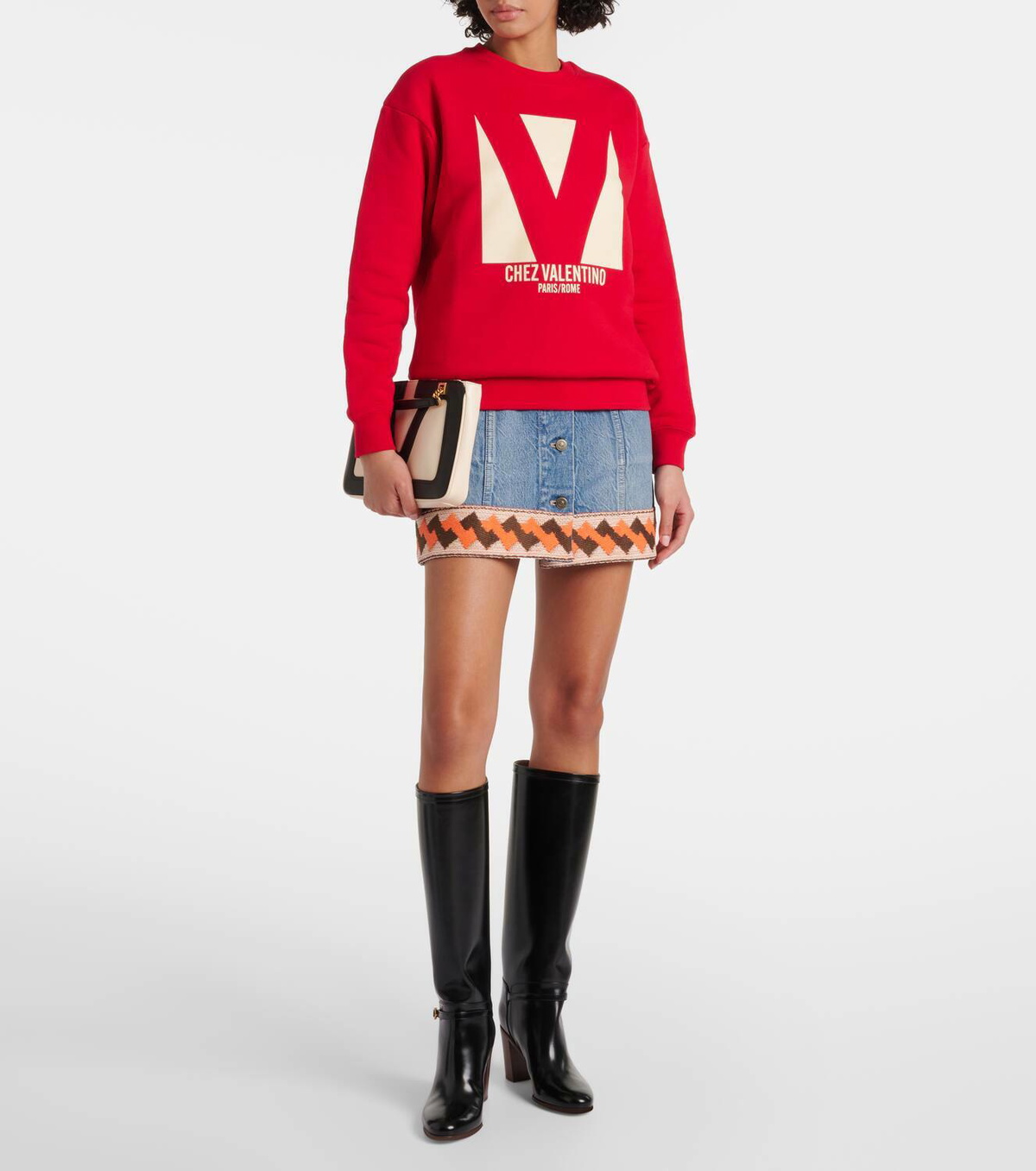 Valentino Printed cotton jersey sweatshirt