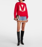 Valentino Printed cotton jersey sweatshirt