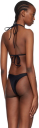 GCDS Black Hardware Bikini Top