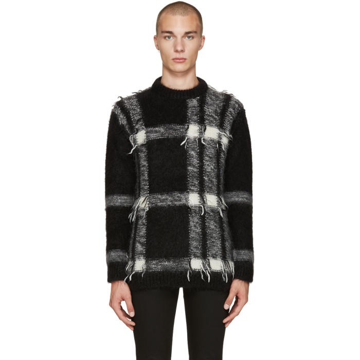Photo: Burberry Black Mohair Check Sweater