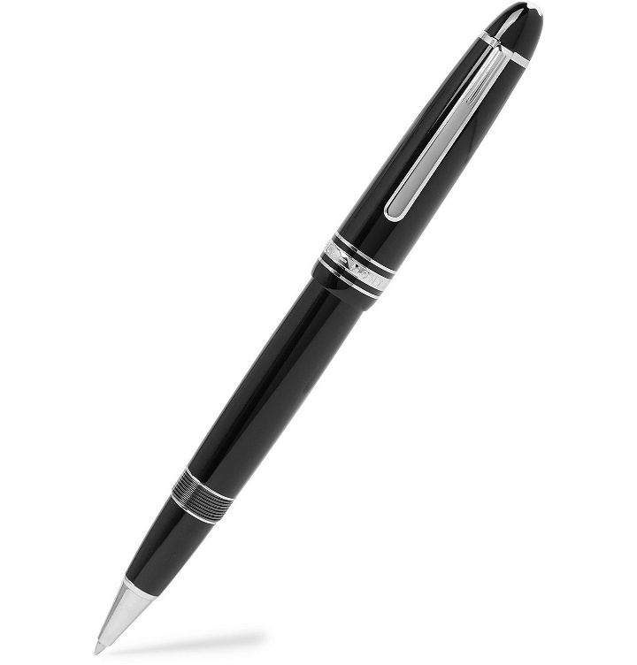 Photo: Montblanc - Meisterstück Le Grand Resin and Platinum-Plated Rollerball Pen - Black