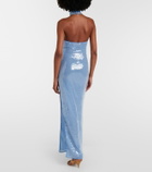 Oséree Sequined halterneck maxi dress