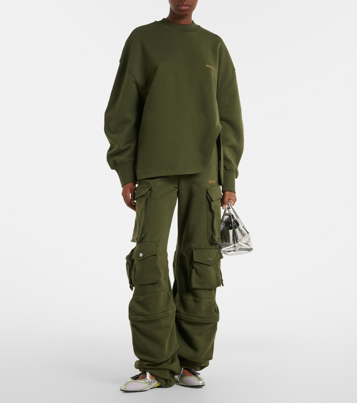 The Attico Oversized cotton jersey sweatshirt